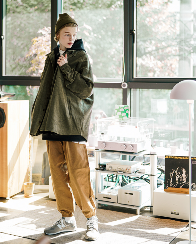 ダブルユーブイプロジェクト(WV PROJECT) Pretzel Corduroy Shirt Khaki JJLS7525