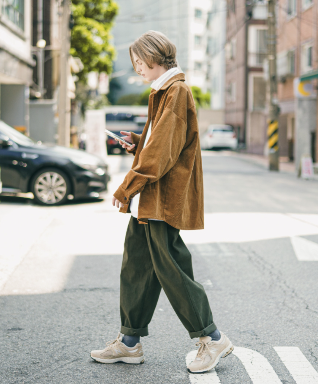 ダブルユーブイプロジェクト(WV PROJECT) Pretzel Corduroy Shirt Deep Beige JJLS7525