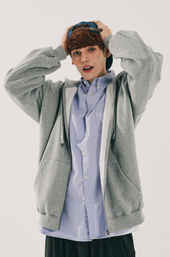 ダブルユーブイプロジェクト(WV PROJECT) Baseline Hood Zip-up Gray JIOT7536