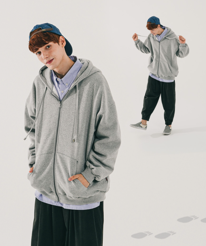 ダブルユーブイプロジェクト(WV PROJECT) Baseline Hood Zip-up Gray JIOT7536