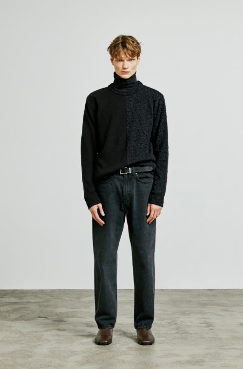 SSY(エスエスワイ)  division mohair & soild knit black