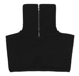 SSY(エスエスワイ)  neck warmer wide collar zip-up knit black