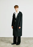 SSY(エスエスワイ)  collarless front cover coat black