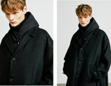 SSY(エスエスワイ)  collar up single overfit coat black