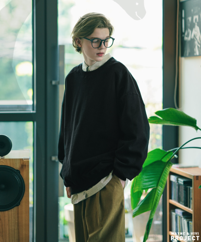 ダブルユーブイプロジェクト(WV PROJECT) Daily Sweatshirt Black JIMT7533