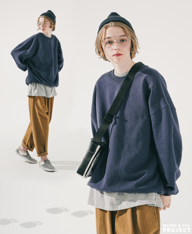 ダブルユーブイプロジェクト(WV PROJECT) Daily Sweatshirt Navy JIMT7533