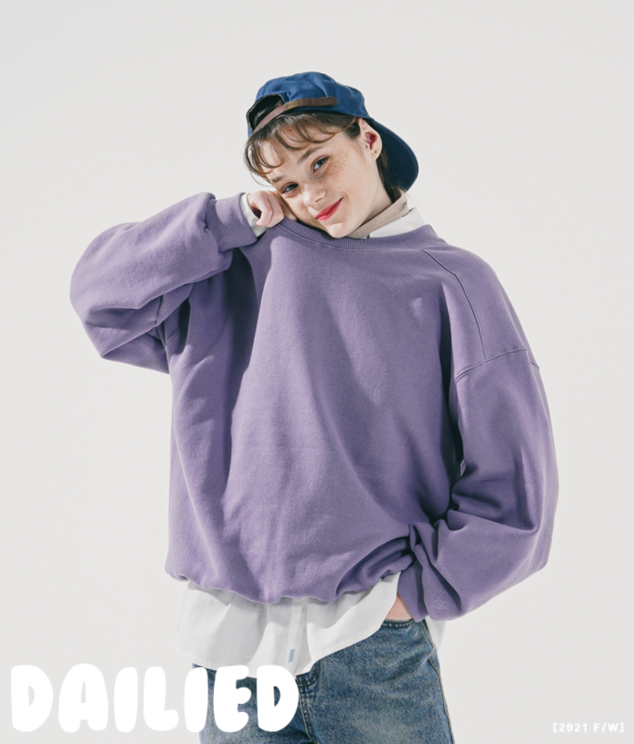 ダブルユーブイプロジェクト(WV PROJECT) Daily Sweatshirt Lavender JIMT7533