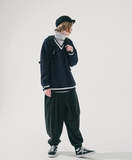 ダブルユーブイプロジェクト(WV PROJECT) Lost color matching Sweatshirt Navy KMMT7530