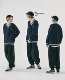ダブルユーブイプロジェクト(WV PROJECT) Lost color matching Sweatshirt Navy KMMT7530