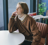 ダブルユーブイプロジェクト(WV PROJECT) Lost color matching Sweatshirt Brown KMMT7530
