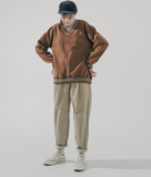 ダブルユーブイプロジェクト(WV PROJECT) Lost color matching Sweatshirt Brown KMMT7530