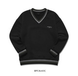 ダブルユーブイプロジェクト(WV PROJECT) Lost color matching Sweatshirt Black KMMT7530