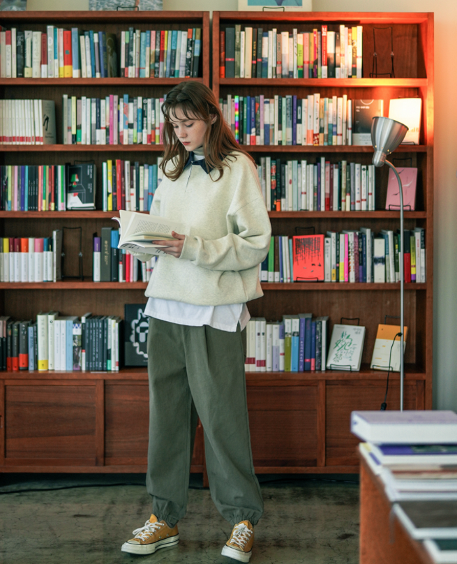 ダブルユーブイプロジェクト(WV PROJECT) Kakukara Sweatshirt Oatmeal KMMT7519