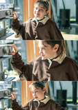 ダブルユーブイプロジェクト(WV PROJECT) Kaku Kara Sweatshirt Brown KMMT7519