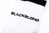 ブラックブロンド(BLACKBLOND)  BBD Logo Stretch Cotton Socks (White)