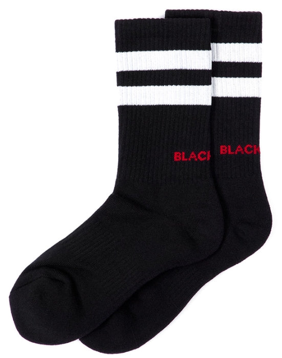 ブラックブロンド(BLACKBLOND)  BBD Logo Stretch Cotton Socks (Black)