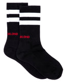 ブラックブロンド(BLACKBLOND)  BBD Logo Stretch Cotton Socks (Black)
