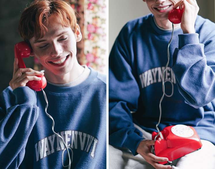 ダブルユーブイプロジェクト(WV PROJECT) Easy Reversible Sweatshirt Navy JJMT7518