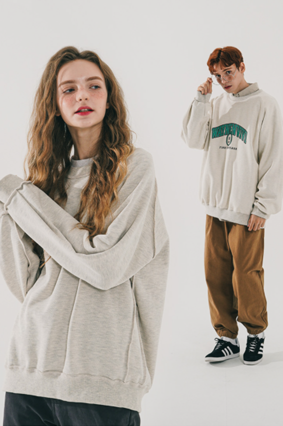 ダブルユーブイプロジェクト(WV PROJECT) Easy Reversible Sweatshirt Oatmeal JJMT7518