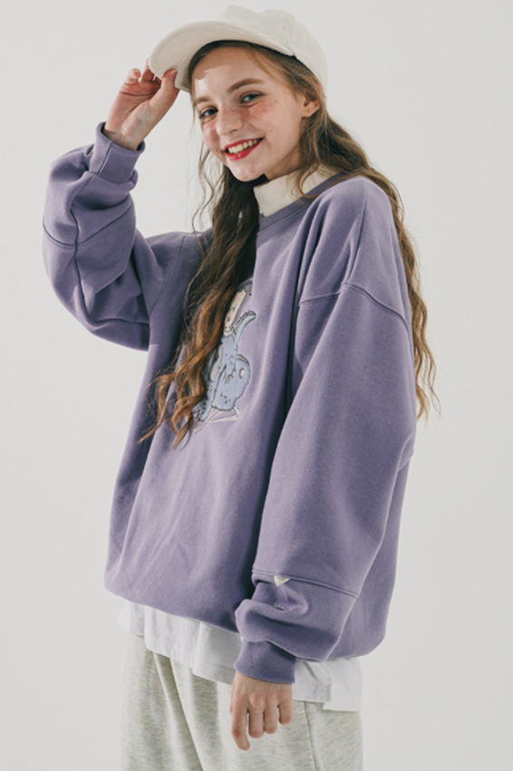 ダブルユーブイプロジェクト(WV PROJECT) Finding Dino Sweatshirt Lavender JIMT7538