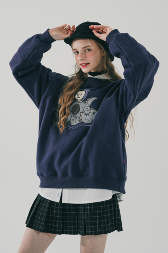 ダブルユーブイプロジェクト(WV PROJECT) Finding Dino Man to Man Navy JIMT7538