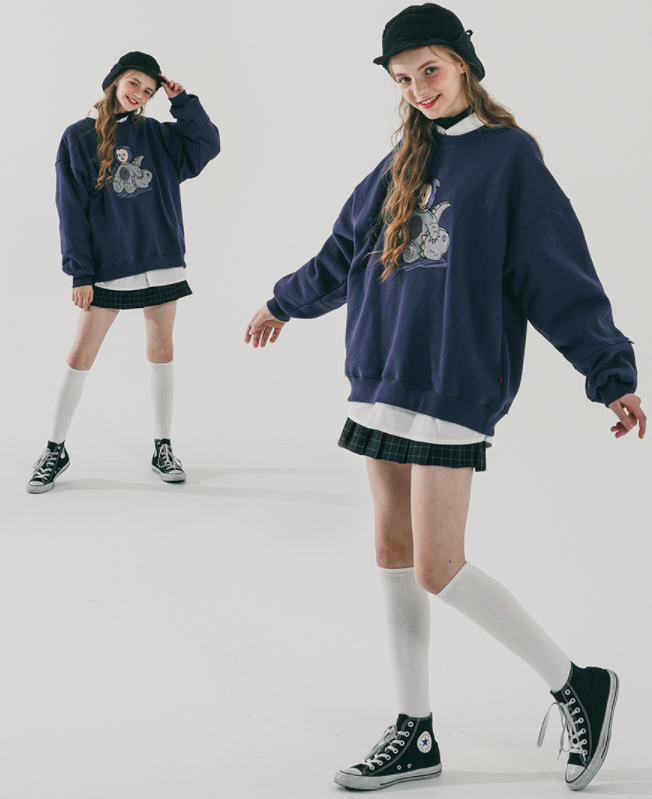 ダブルユーブイプロジェクト(WV PROJECT) Finding Dino Man to Man Navy JIMT7538