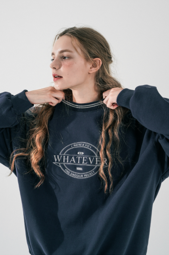 ダブルユーブイプロジェクト(WV PROJECT) Lapra Sweatshirt Navy MJMT7534