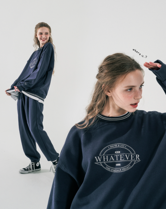 ダブルユーブイプロジェクト(WV PROJECT) Lapra Sweatshirt Navy MJMT7534
