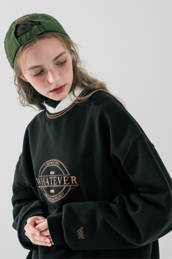 ダブルユーブイプロジェクト(WV PROJECT) Lapra Sweatshirt Black MJMT7534