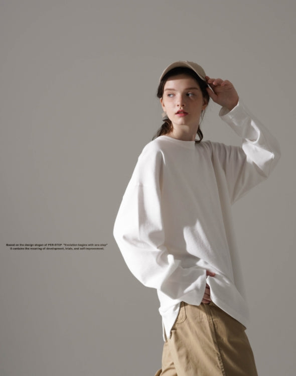 パーステップ(PERSTEP) FIXED OVER-FIT LONGSLEEVE IVORY SMLT4447