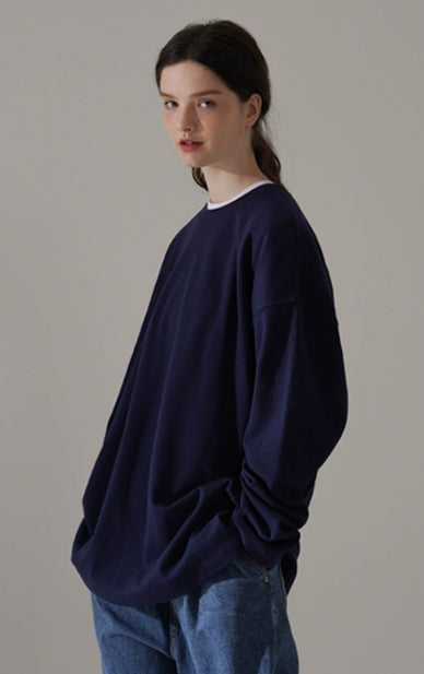 パーステップ(PERSTEP) FIXED OVER-FIT LONGSLEEVE NAVY SMLT4447