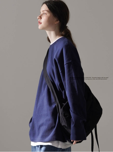 パーステップ(PERSTEP) FIXED OVER-FIT LONGSLEEVE NAVY SMLT4447