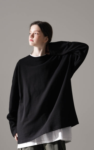 パーステップ(PERSTEP) FIXED OVER-FIT LONGSLEEVE BLACK SMLT4447