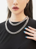 BLACKPURPLE (ブラックパープル) Lenin Stone Cubic Chain Necklace
