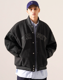 ティーダブリューエヌ(TWN) Varsity Crew Jacket Deep Gray STOT3400