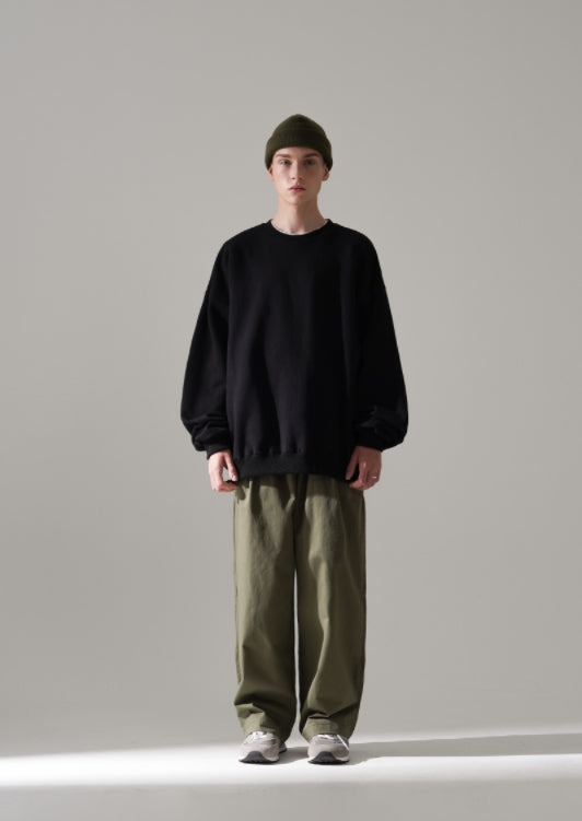 パーステップ(PERSTEP) MILE BALLOON SWEATSHIRT BLACK DEMT4443