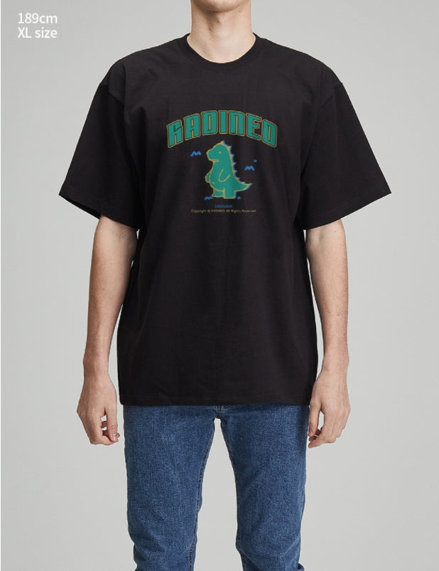 RADINEO (ラディネオ)　 Dino's black short-sleeved T-shirt