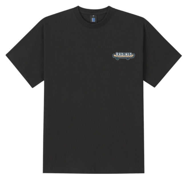 RADINEO (ラディネオ)　Skateboard collie black short-sleeved T-shirt
