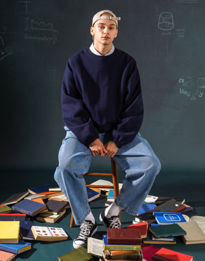 ティーダブリューエヌ(TWN) Authentic Sweatshirt Navy STMT3409