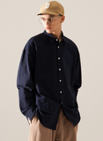 ティーダブリューエヌ(TWN) Oxford Balloon Fit Shirt Navy SHLS3404