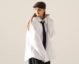 ティーダブリューエヌ(TWN) Oxford Balloon Fit Shirt White SHLS3404