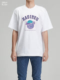 RADINEO (ラディネオ)　Purple bear white short-sleeved T-shirt