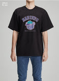 RADINEO (ラディネオ)　Purple bear black short-sleeved T-shirt