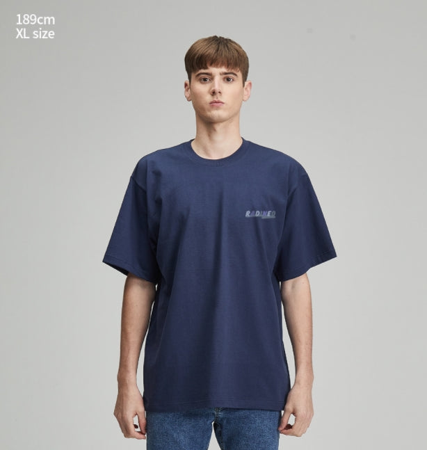 RADINEO (ラディネオ)　Family dog navy short-sleeved T-shirt