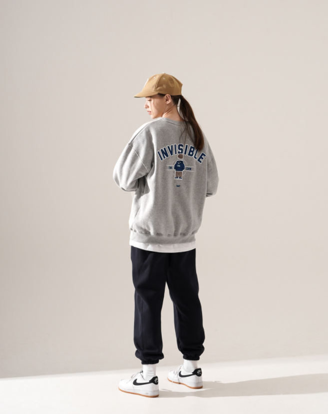 ティーダブリューエヌ(TWN) Invisible Sweatshirt Gray STMT3411