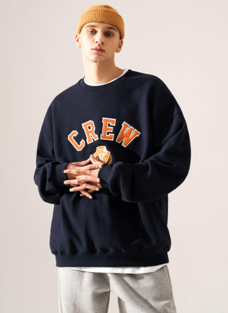 ティーダブリューエヌ(TWN) City Crew Sweatshirt Navy EYMT3406