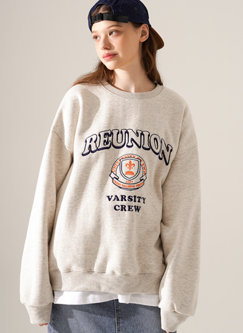 ティーダブリューエヌ(TWN) Reunion Man to Man Oatmeal LMMT3407