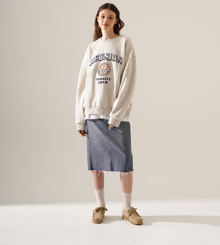 ティーダブリューエヌ(TWN) Reunion Man to Man Oatmeal LMMT3407