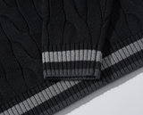 ティーダブリューエヌ(TWN) Cable Knit Black HHKN3394