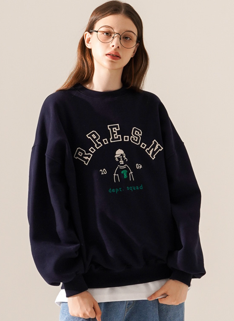ティーダブリューエヌ(TWN) Refreshing Sweatshirt Navy SHMT3413